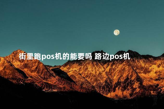 街里跑pos机的能要吗 路边pos机办理靠谱吗